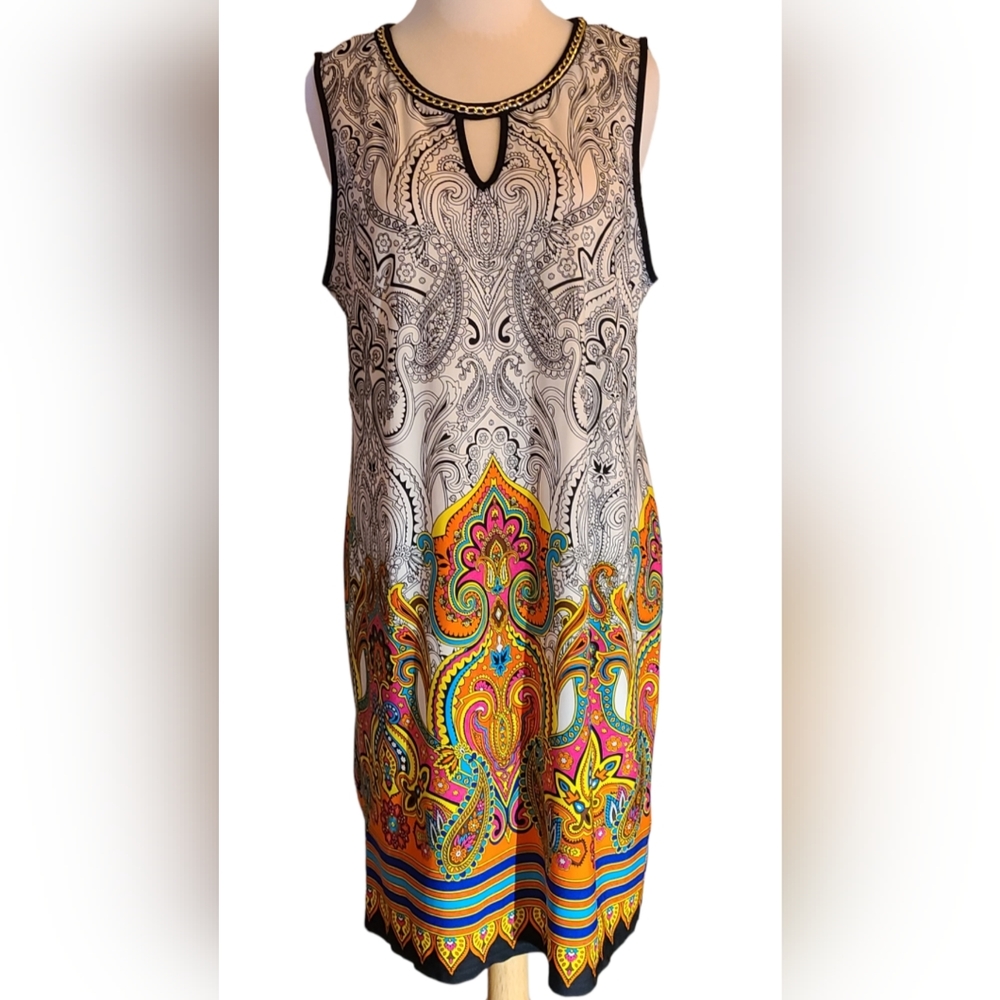 Sandra Darren size 14 black/white dress